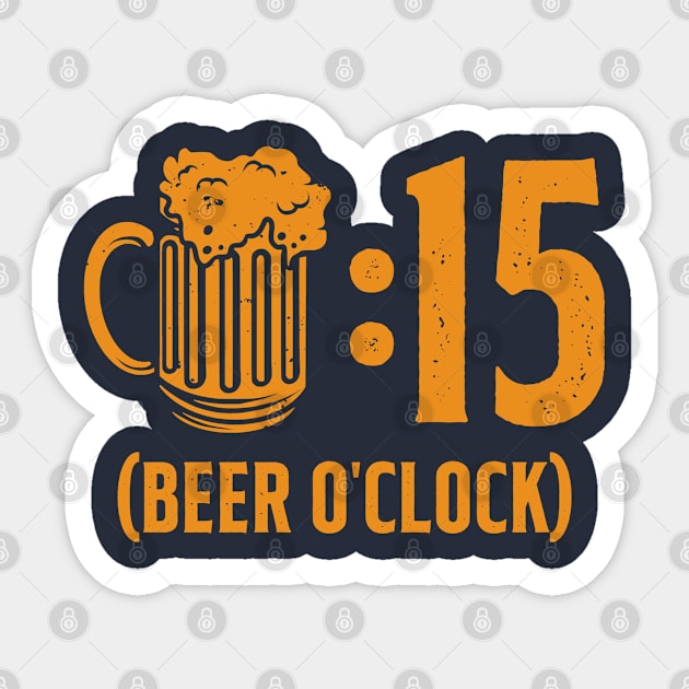 Beer O'Clock Sticker by Issho Ni